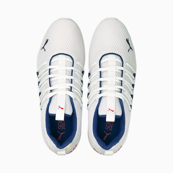 Axelion LS Men's Training Shoes, Puma White-Elektro Blue, extralarge