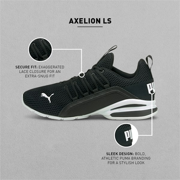 Axelion Men's Running Shoes, Puma Black-Puma White, extralarge-IND