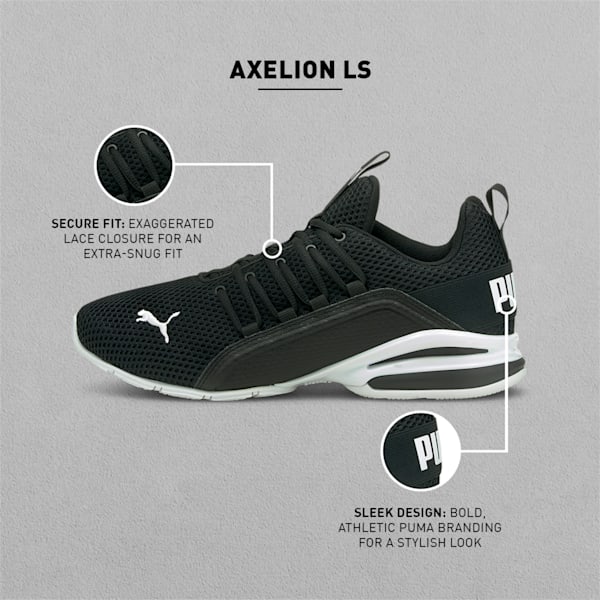Axelion Men's Running Shoes, Puma Black-Puma White, extralarge-IND