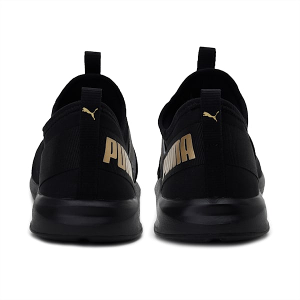 Prowl Slip-On Animal Women's Training Shoes, Puma Black-Puma Team Gold