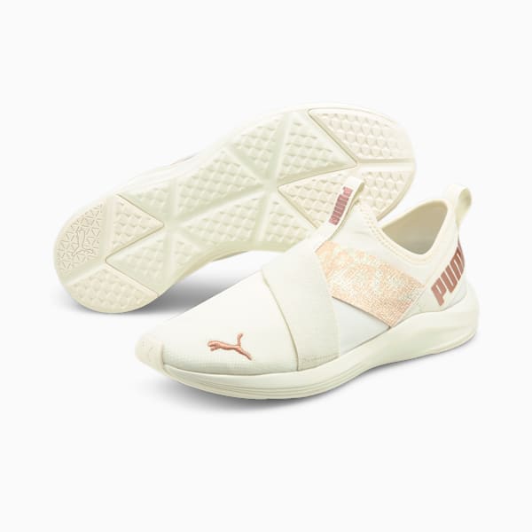 Prowl Slip-On Animal Women's Training Shoes, Marshmallow-Rose Gold