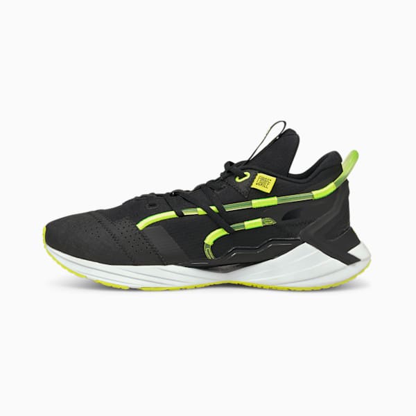 PUMA x FIRST MILE Ultra Triller Men's Running Shoes, Puma Black-Yellow Alert-Puma White, extralarge