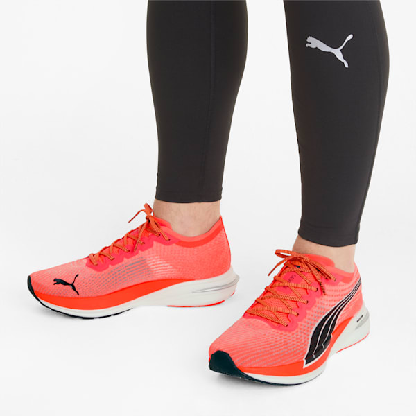 Deviate Nitro Men's Running Shoes, Lava Blast-Puma Black