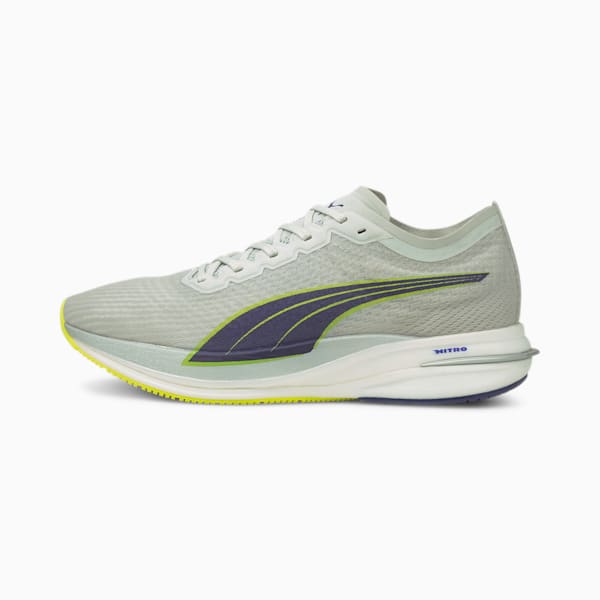 Tenis para correr Hombre Deviate Nitro, Gray Violet-Yellow Alert, extralarge