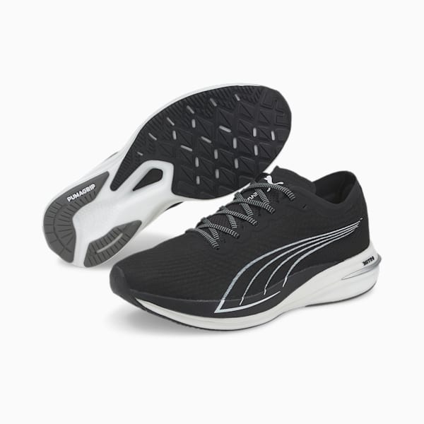 Deviate Nitro Men's Running Shoes, Puma Black-Puma White, extralarge-AUS