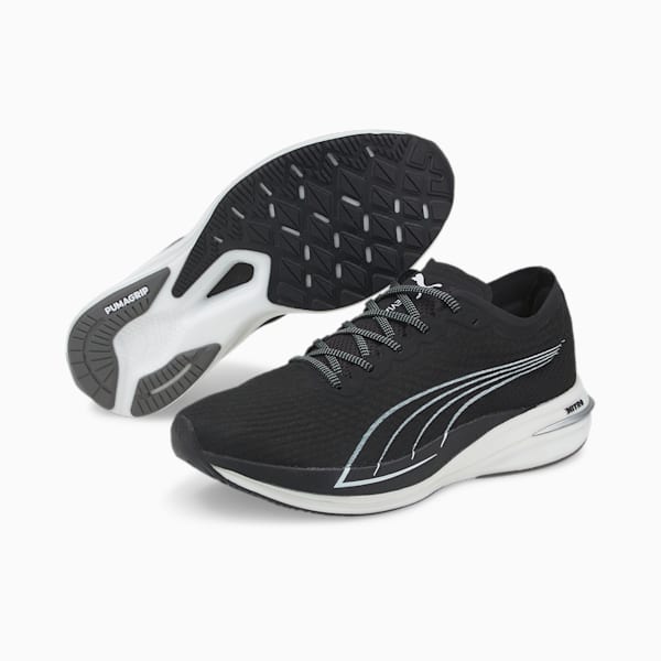 Deviate NITRO Men's Running Shoes, Puma Black-Puma White, extralarge