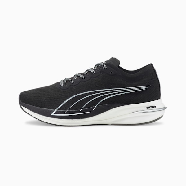 Deviate Nitro Men's Running Shoes, Puma Black-Puma White, extralarge-AUS