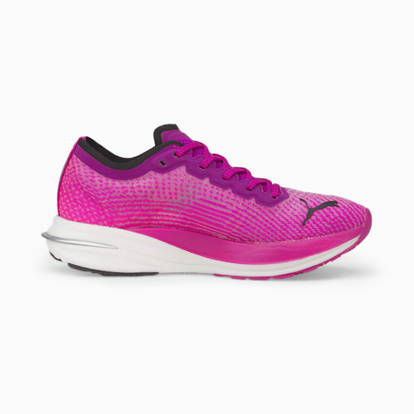 Deviate Nitro Women's Running Shoes, Deep Orchid-Puma Black-Metallic Silver, extralarge-IND