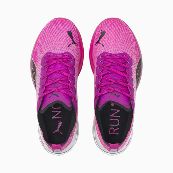 Deviate Nitro Women's Running Shoes, Deep Orchid-Puma Black-Metallic Silver, extralarge-IND