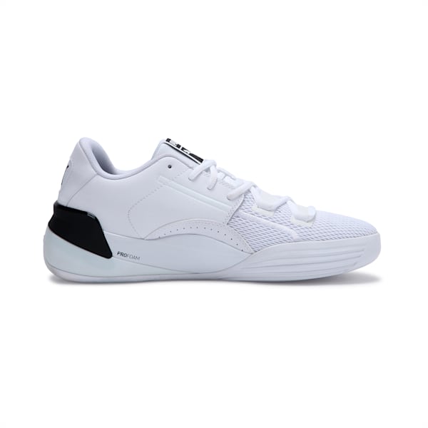 Clyde Hardod Team Basketball Shoes, Puma White-Puma Black, extralarge-IND