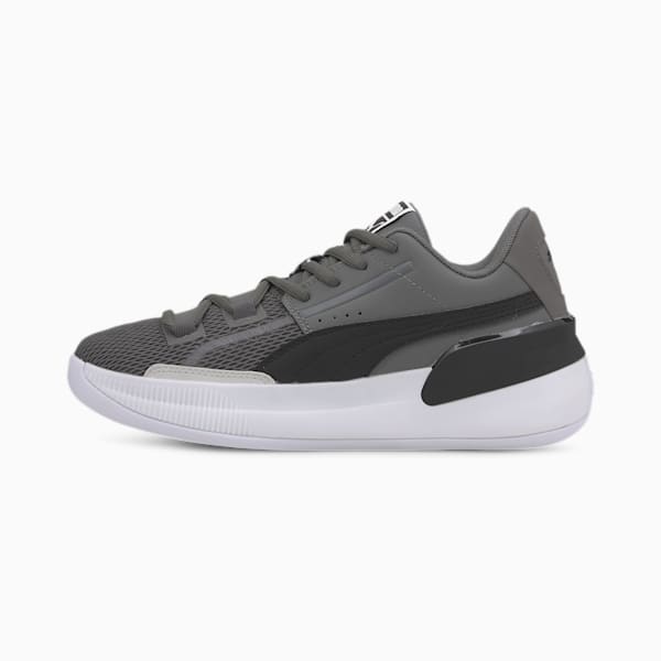 Clyde Hardwood Team Basketball Shoes JR, CASTLEROCK-Puma Black, extralarge