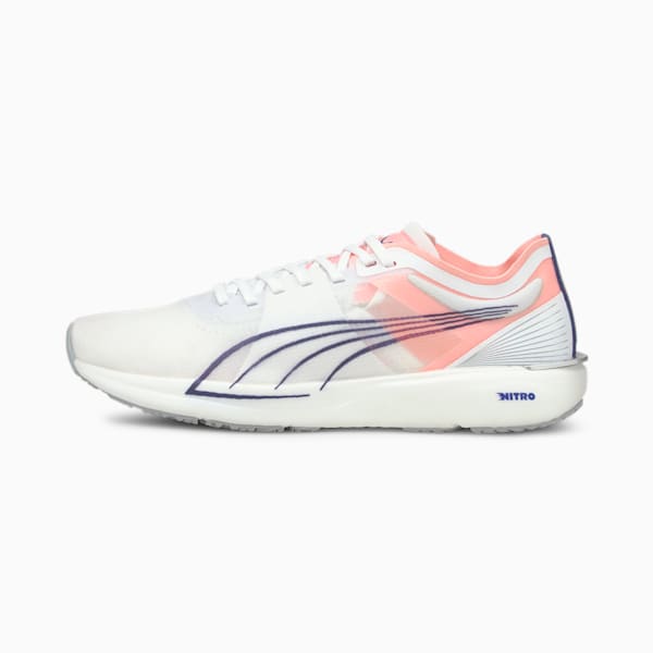 Liberate NITRO Women's Running Shoes, Puma White-Elektro Peach