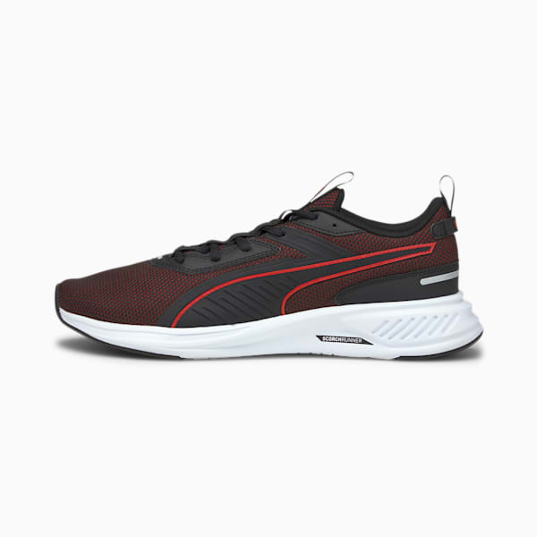 Scorch Runner Unisex Running Shoes, Puma Black-High Risk Red, extralarge-IND