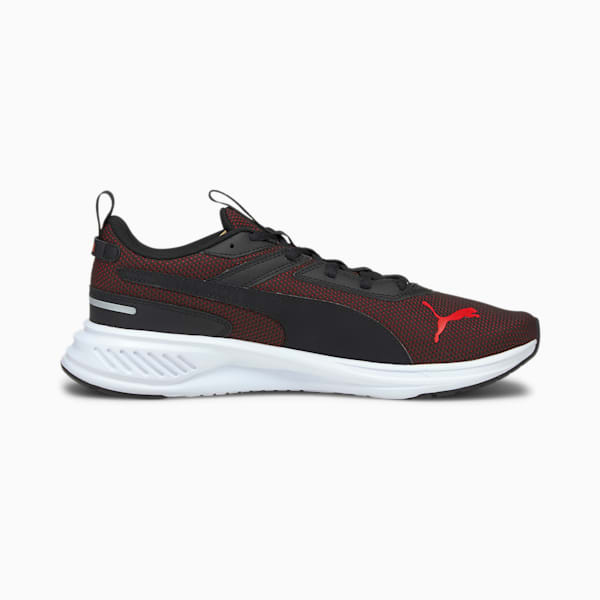 Scorch Runner Unisex Running Shoes, Puma Black-High Risk Red, extralarge-IND