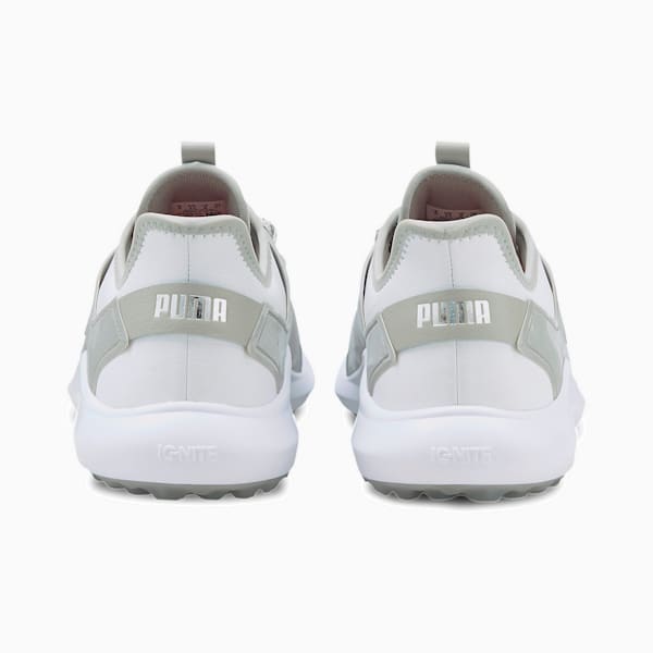 ゴルフ イグナイト FASTEN8 プロ スパイクレス シューズ, Puma White-Puma Silver-High Rise, extralarge-JPN