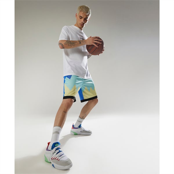 Dreamer 3 Unisex Basketball Shoes, Puma White-Spring Bouquet, extralarge-IND