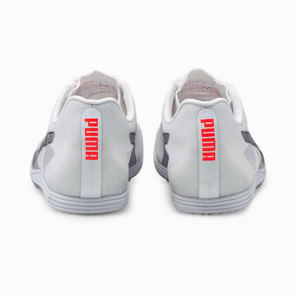 evoSPEED 9 Men's Distance Track Spikes, White-Silver-Lava Blast, extralarge