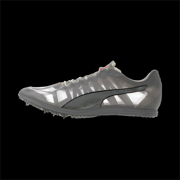 evoSPEED 9 Men's Distance Track Spikes, White-Silver-Lava Blast, extralarge