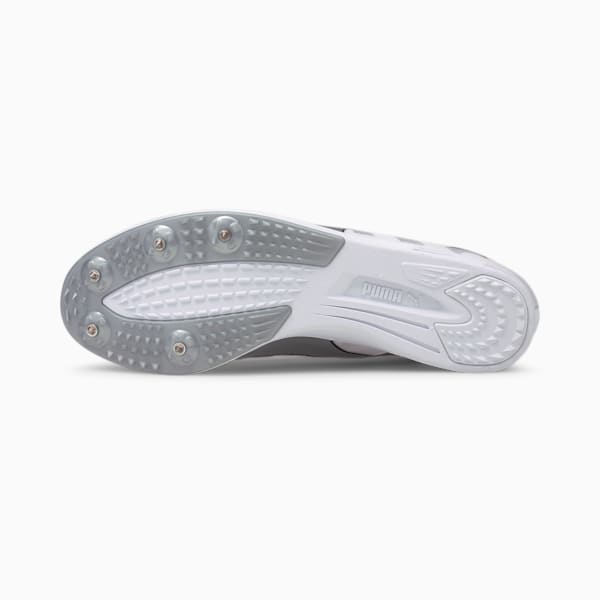 evoSPEED 9 Men's Distance Track Spikes, White-Silver-Lava Blast, extralarge