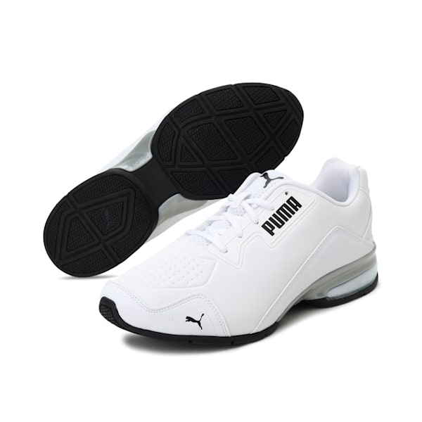 Leader VT Tech Running Shoes, Puma White-Puma Black, extralarge-IND