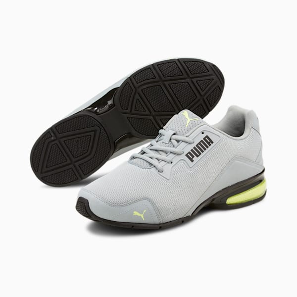 Leader VT Tech Mesh Running Shoes, Quarry-SOFT FLUO YELLOW, extralarge-IND