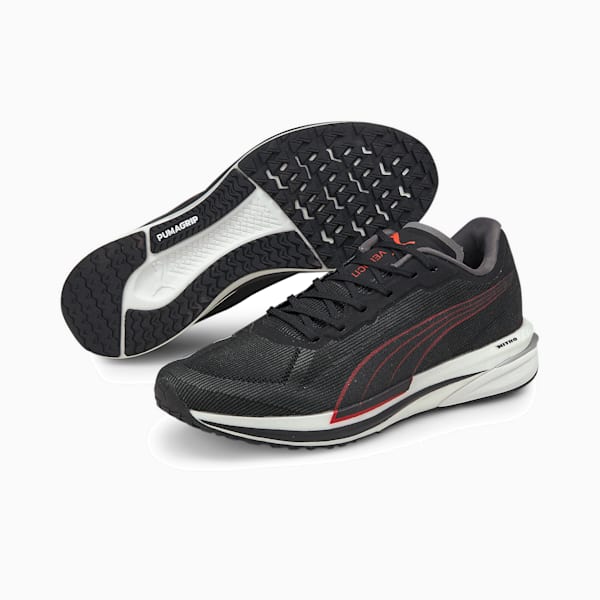 ベロシティ ニトロ ランニングシューズ, Puma Black-Lava Blast, extralarge-JPN