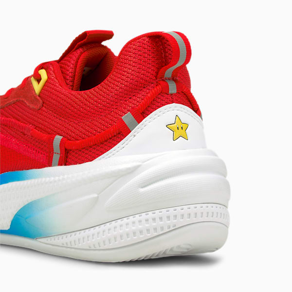 RS-Dreamer Super Mario 64™ Basketball Shoes, Flame Scarlet-Electric Blue Lemonade-Cyber Yellow, extralarge
