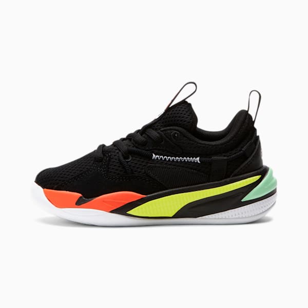 RS-DREAMER Little Kids' Shoes, Puma Black-Puma White-Limepunch, extralarge