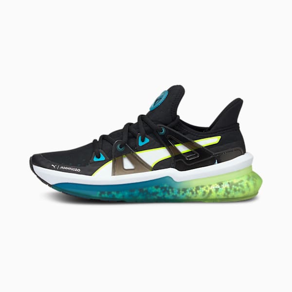 Jamming 2.0 Men's Running Shoes, Puma Black-Scuba Blue-Yellow Alert, extralarge