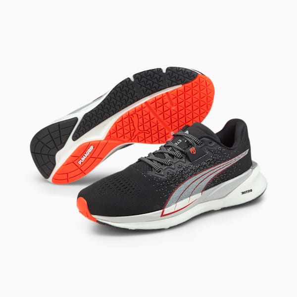 Chaussures de course Eternity Nitro femme, Puma Black-Puma White-Lava Blast, extralarge