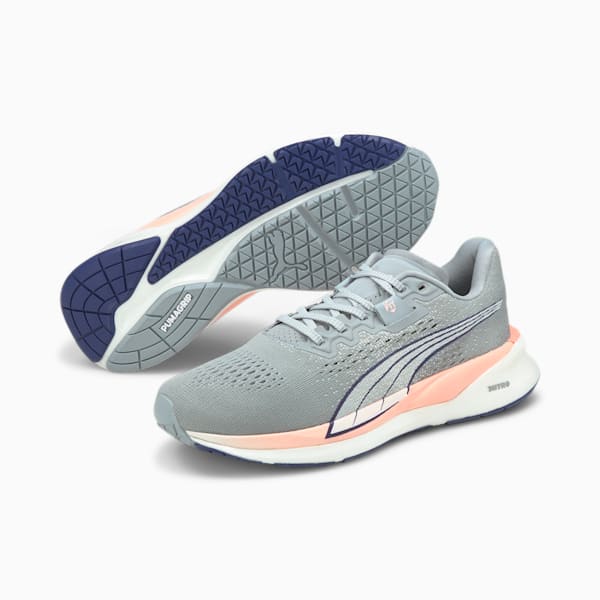 Eternity Nitro Women's Running Shoes, Quarry-Elektro Blue-Elektro Peach, extralarge-IND