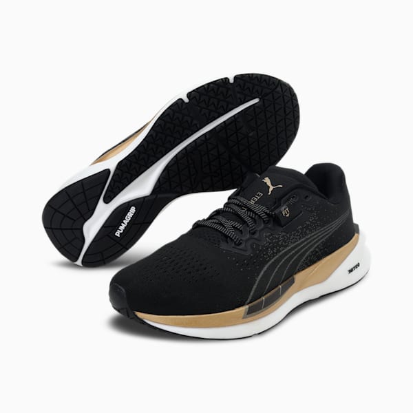 Eternity Nitro Women's Running Shoes, Puma Black-Puma Team Gold, extralarge-IND