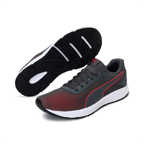 Rock Comfort Men's Running Shoes, Dark Shadow-High Risk Red, extralarge-IND