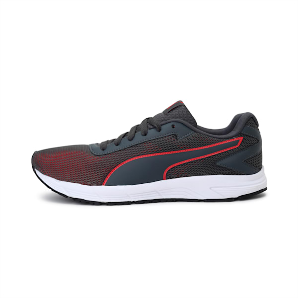 Rock Comfort Men's Running Shoes, Dark Shadow-High Risk Red, extralarge-IND