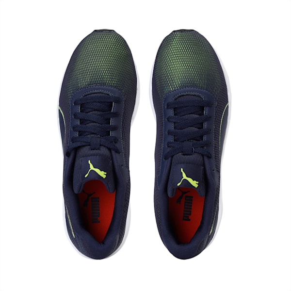 Rock Comfort Men's Running Shoes, Peacoat-Limepunch