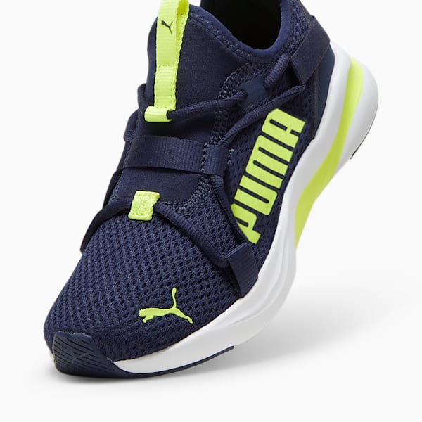 SoftRide Rift Pop Sneakers Big Kids, PUMA Navy-Electric Lime, extralarge
