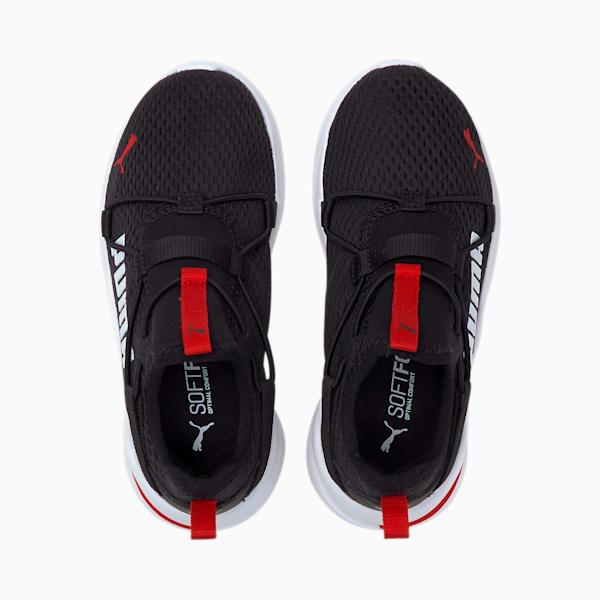 Rift Slip On Pop Kids' Shoes, Puma Black-High Risk Red, extralarge