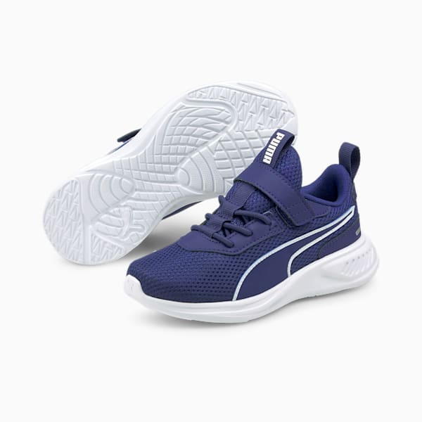 Scorch Runner Little Kids' Running Shoes, Elektro Blue-Puma White, extralarge