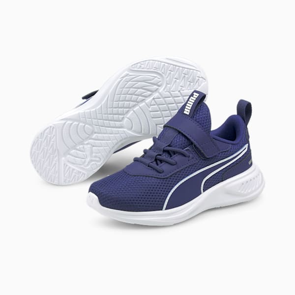 Tenis Scorch Runner para niños, Elektro Blue-Puma White, extralarge