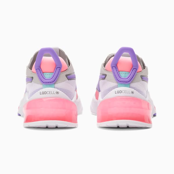 PUMA x FIRST MILE LQDCELL Optic Xtreme Training Shoes JR, Puma White-Luminous Purple-Luminous Peach, extralarge