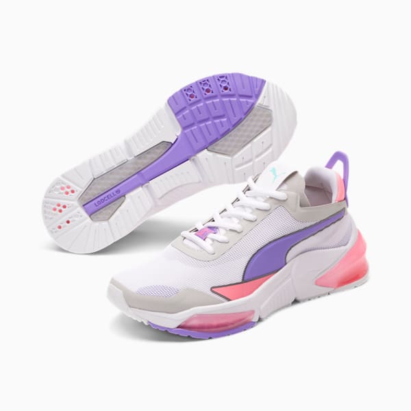 PUMA x FIRST MILE LQDCELL Optic Xtreme Training Shoes JR, Puma White-Luminous Purple-Luminous Peach, extralarge