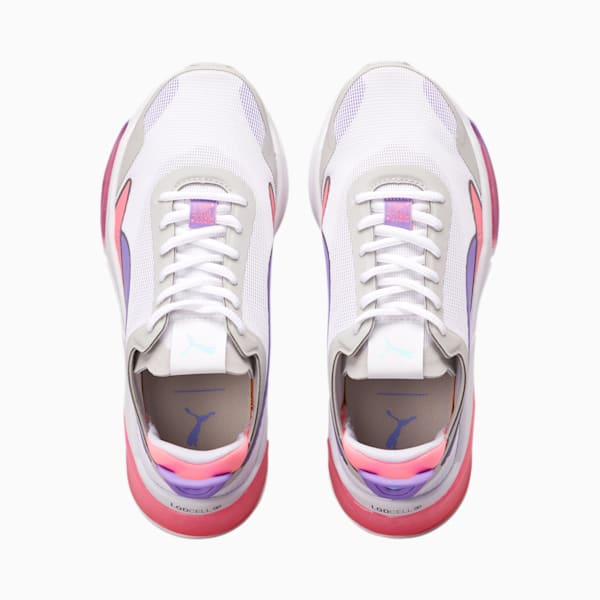 PUMA x FIRST MILE LQDCELL Optic Xtreme Training Shoes JR, Puma White-Luminous Purple-Luminous Peach, extralarge