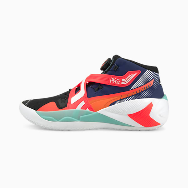 DISC Rebirth Basketball Shoes, Elektro Blue-Fiery Coral, extralarge