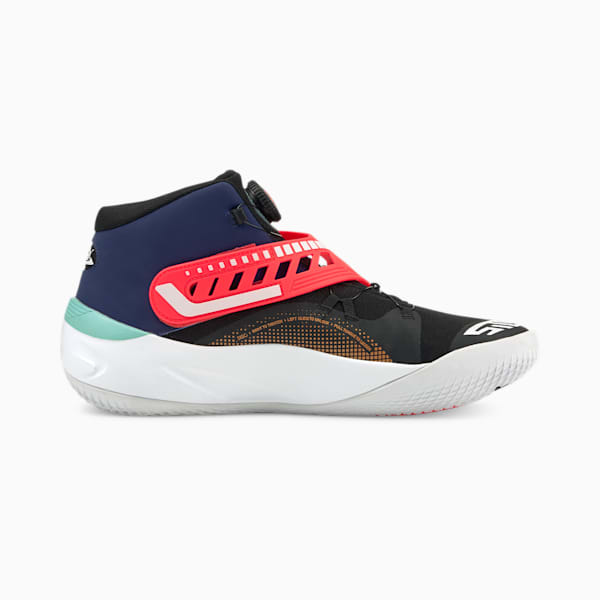 DISC Rebirth Basketball Shoes, Elektro Blue-Fiery Coral, extralarge