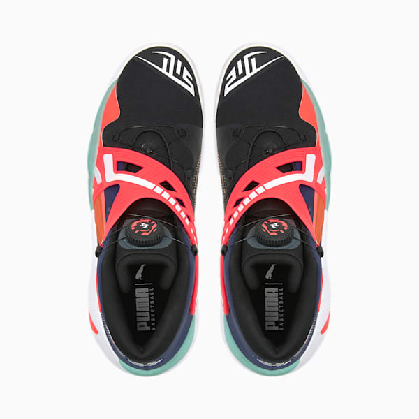 DISC Rebirth Basketball Shoes, Elektro Blue-Fiery Coral, extralarge