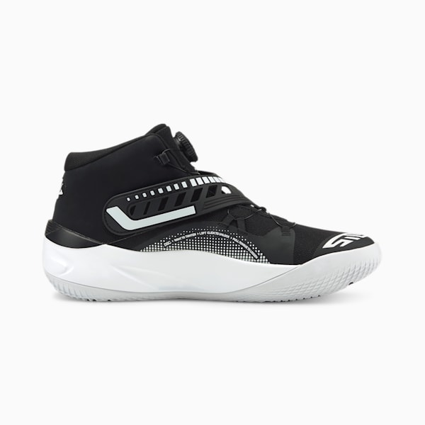 DISC Rebirth Basketball Shoes, Puma Black-Glacier Gray, extralarge