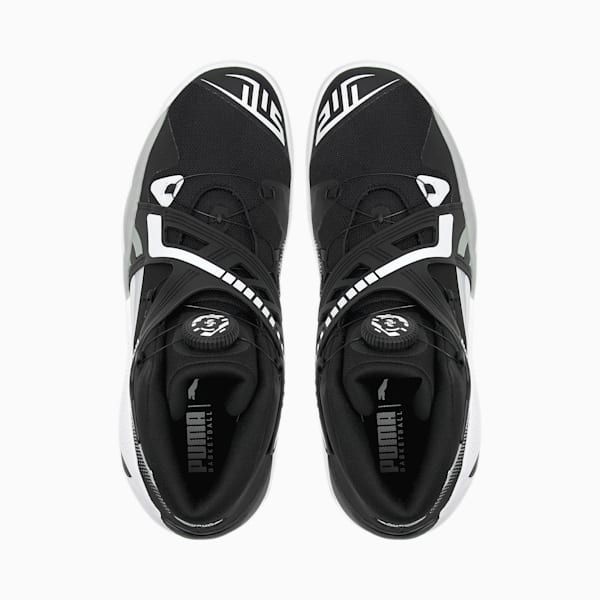 DISC Rebirth Basketball Shoes, Puma Black-Glacier Gray, extralarge