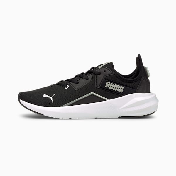 Platinum Untamed Women's Training Shoes, Puma Black-Puma White-Metallic Silver, extralarge