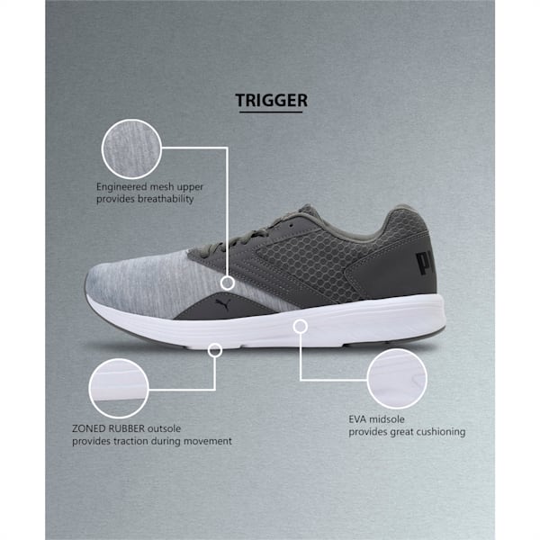 Trigger Unisex Shoes, Ultra Gray-Puma White-Puma Black, extralarge-IND