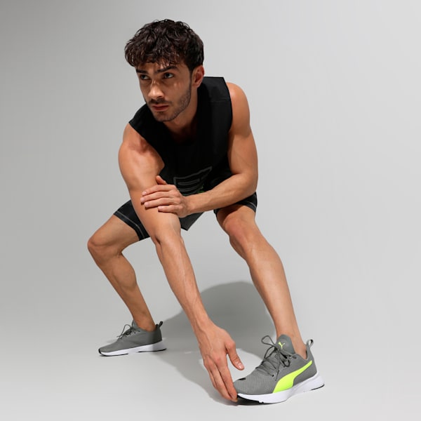 Robust Running Shoes, Ultra Gray-Yellow Alert, extralarge-IND